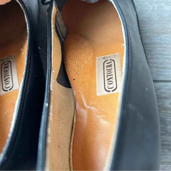 Vintage Contoura Black Full Leather  Lace Up Shoes - Picture 9 of 15